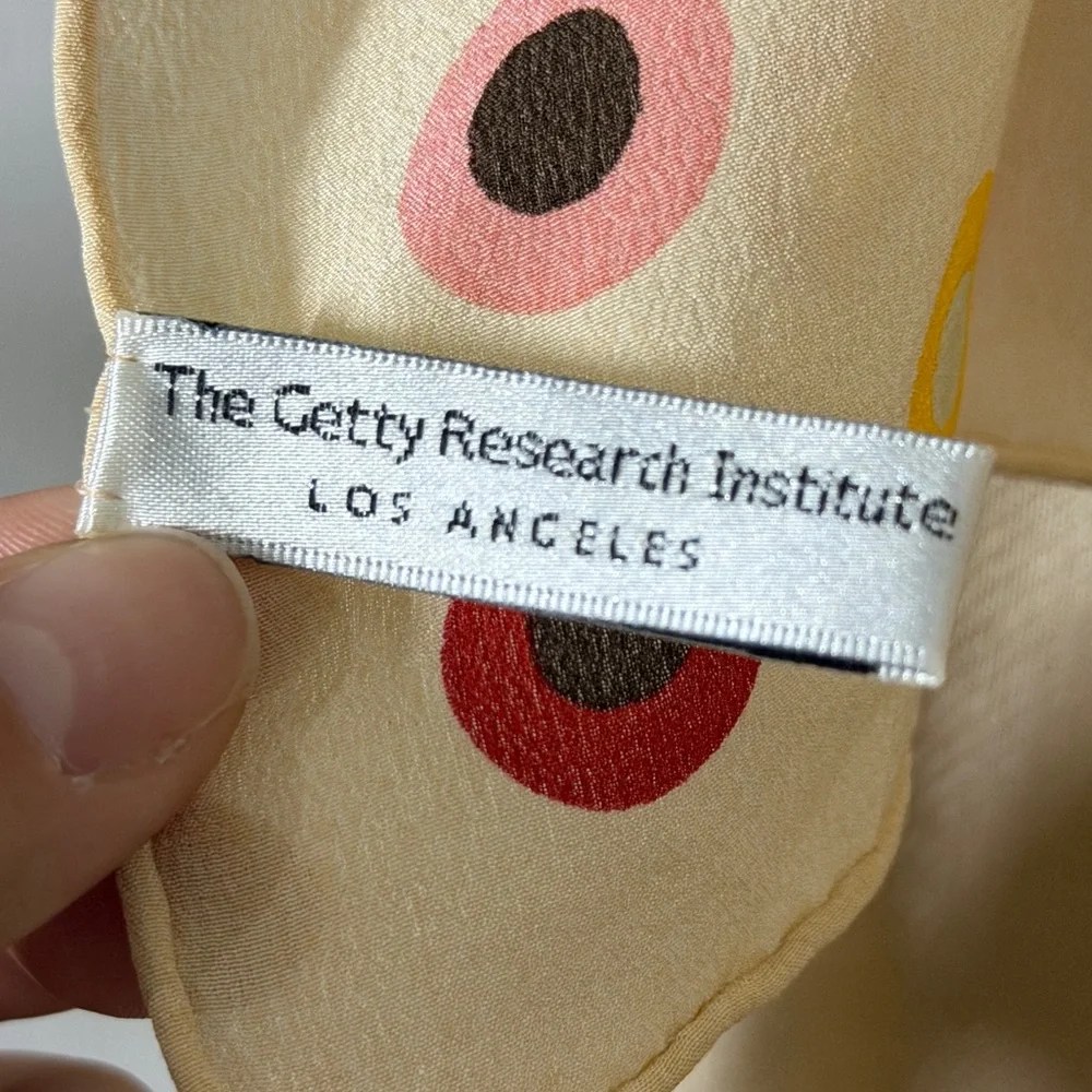 Pashmina Silk and The Getty Research Institute Silk Lot of Two Scarf Wrap